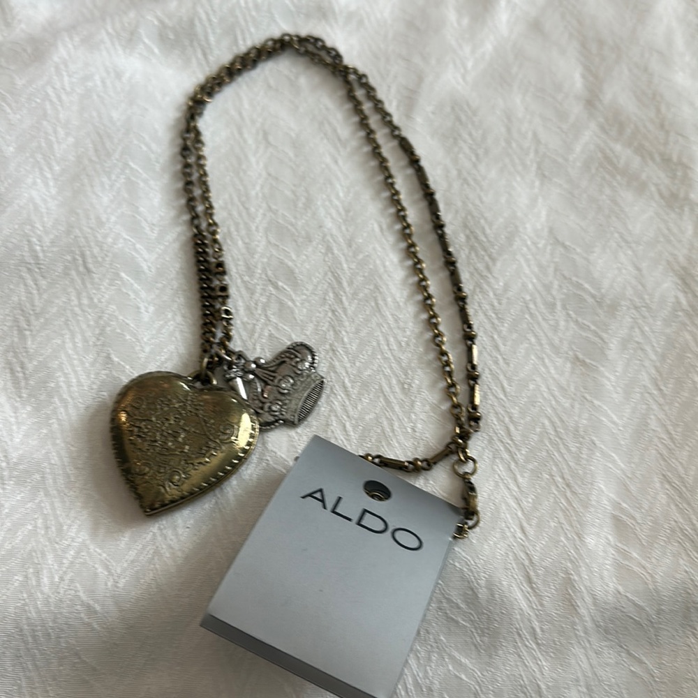 Brass heart necklace
